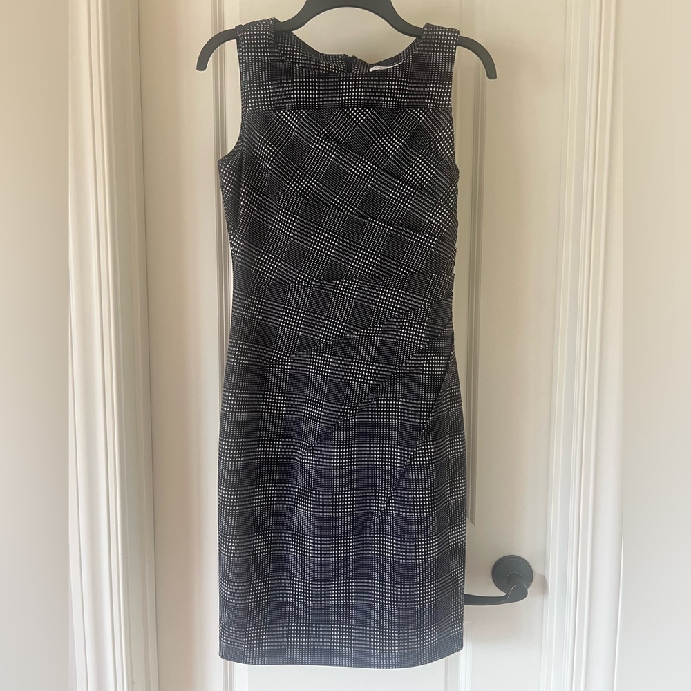 Calvin Klein Side Pleated Sleeveless Pencil Dress Women's Size 2